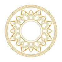 golden mandala emblem vector
