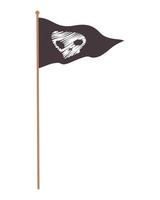 pirate flag waving vector