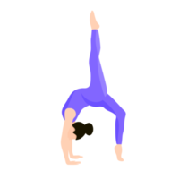 fitness ragazza fare yoga png