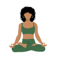 Fitness girl doing yoga png