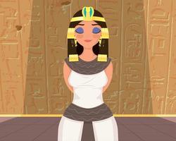 cleopatra egyptian queen scene vector