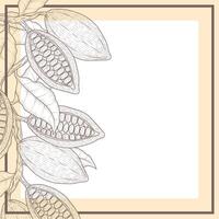 cocoa sketch style frame vector