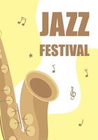 festival jazz with saxophone vector