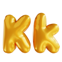 alfabeto de balão de ilustração 3D k png