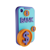 3d illustrazione moneta e m bancario png