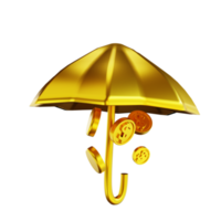 3d illustratie gouden financieel png