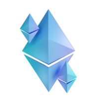 3d illustration ethereum logo