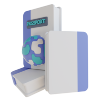 passeport d'illustration 3d png