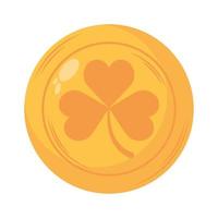 coin with shamrock vector