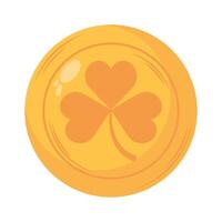 coin with shamrock vector