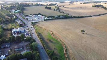 Aerial view of Busy Motorways with Traffic at England UK. video