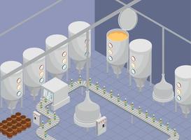 isometric industrial plant vector