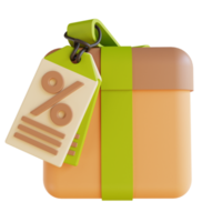 3d illustratie korting geschenk png