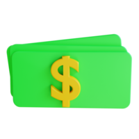 3D illustration money cash png