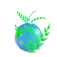 ilustração 3D salvar plantas png