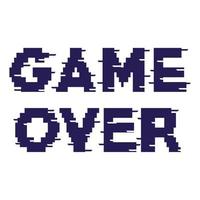 game over lettering vector