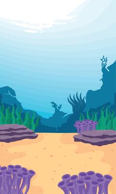coral reefs with undersea