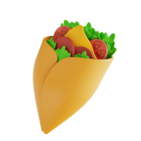3D illustration burritos png
