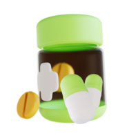 3D illustration medicine capsule suitable for medical png