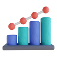 3D illustration chart candles png