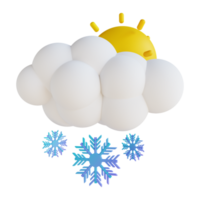 neige de jour illustration 3d png