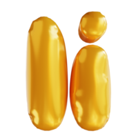 3d illustratie ballon alfabet ik png