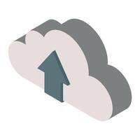 cloud computing storage isometric vector