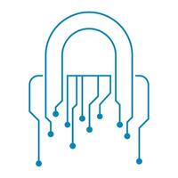 circuit padlock cyber security vector