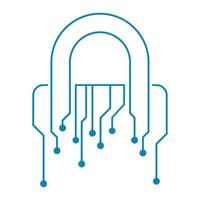 circuit padlock cyber security vector