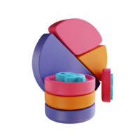 3D-Darstellung Erbsendiagramm und Statistiken png