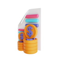 3D illustration apex and coin png