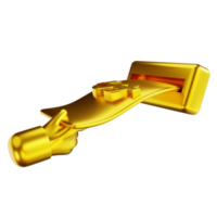 3D-Darstellung goldene Hand und ATM-Geld 3 png