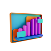 3D illustration candle chart png