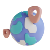 3D illustration travel location png