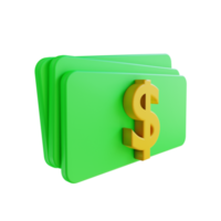 Ilustración 3d dinero en efectivo png