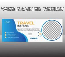 Web banner design template vector