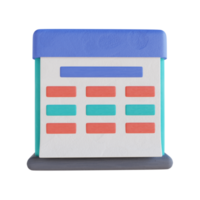 3D illustration calendar png