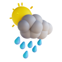 3D illustration light rain png