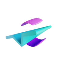 3D illustration paper airplane and project launch png