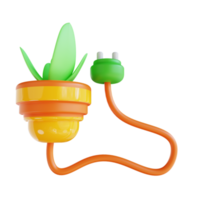 3d ilustración planta energía ecología adecuada png