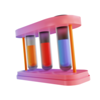 3D-Darstellung buntes Reagenzglas png