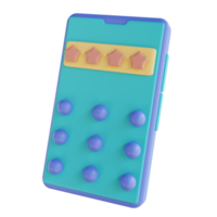 3D illustration cell phone security pattern png