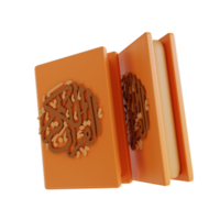 ilustração 3d al-qur'an adequado para o ramadã png