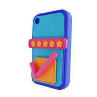 3D illustration mobile password check png