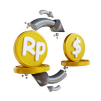 3D illustration money exchange png