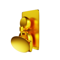 3D illustration golden conference png