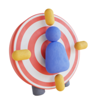 3D illustration target people png