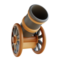 3D illustration cannon suitable for Ramadan png