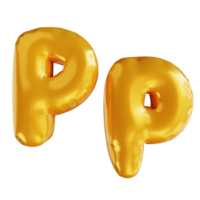 3d illustratie ballon alfabet p png