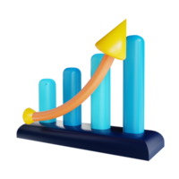 3d illustration Graf upp lämplig för marknadsföring png